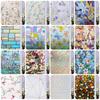 2/3m Bloemen Raamfolie Vinyl Ondoorzichtig Glasfolie Privacybescherming Glas 3D Stickers Gebrandschilderde Raamglasfolies Huisdecoratie