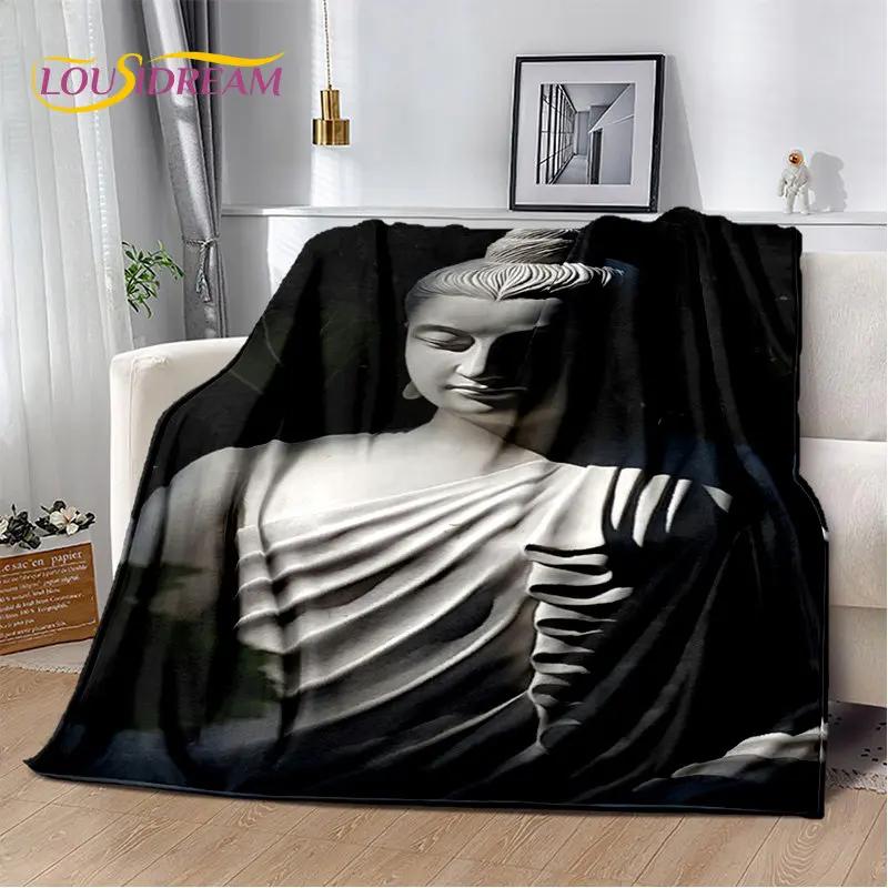 Buddha Sakyamuni Buddismo Fede Religione Morbida Coperta di Peluche, Coperta in Flanella Coperta Plaid per Soggiorno Camera da Letto Letto Divano Prega