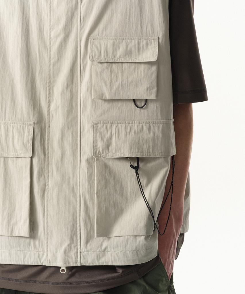 Musinsa Standard [City Leisure] Cn Multi-Pocket Vest [Dusty Cream]