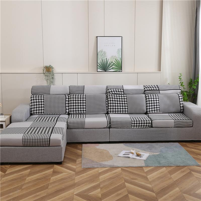 Floral Printed Sofa Seat Cushion Cover Furniture Protector Stretch Sofa Covers For Living Room Kids Pets Anti-Dust Removable