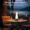 Outdoor Fly Fan with LED Light USB Rechargeable Portable Mosquito Repellent Fan Electric Fly Repeller for BBQ Picnic Parties