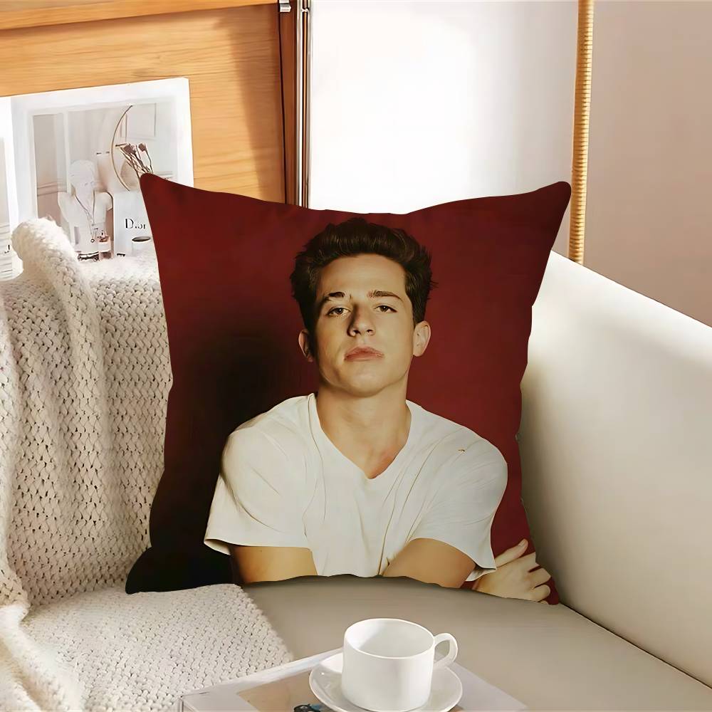 POP Singer-C-CharlieS Puth Pillow Case Removable Washable Cushion Cover – All-Season Soft Linen