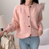 Navava Women Lovely Round Neck Long Sleeve Knit Cardigan Nk2356h
