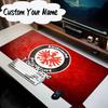 Custom Name Mouse pad Flaming Heart Frankfurt Emblem Mouse Pad Desk Mat, Non-Slip Rubber Backer Pad For Computer Notebook Gaming Mouse Pad Gift