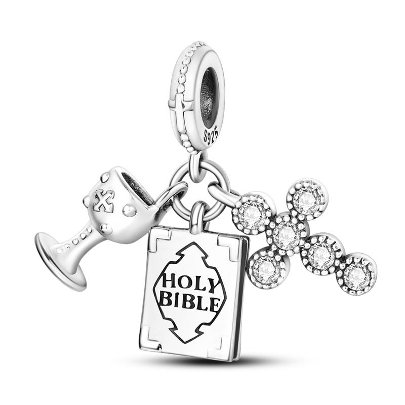 Love Tower Bees Cross Butterfly Pendant Bead Component Family Bead Components Compatible With Authentic Original Charm Bead Component Bracelet High