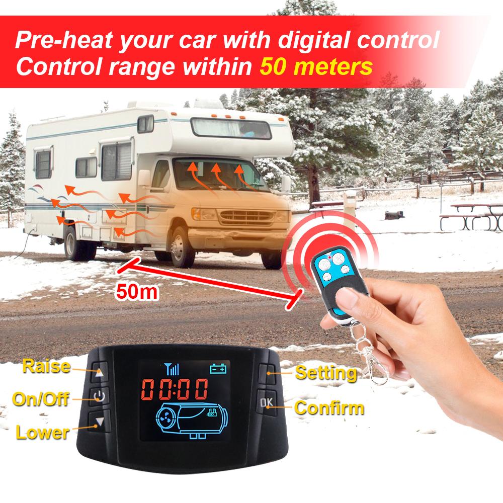Parking Heater Replacement Parts 12/24V  Button Switch&Regular Remote Control & Dual Voltage Motherboard & Plug WireAccessories