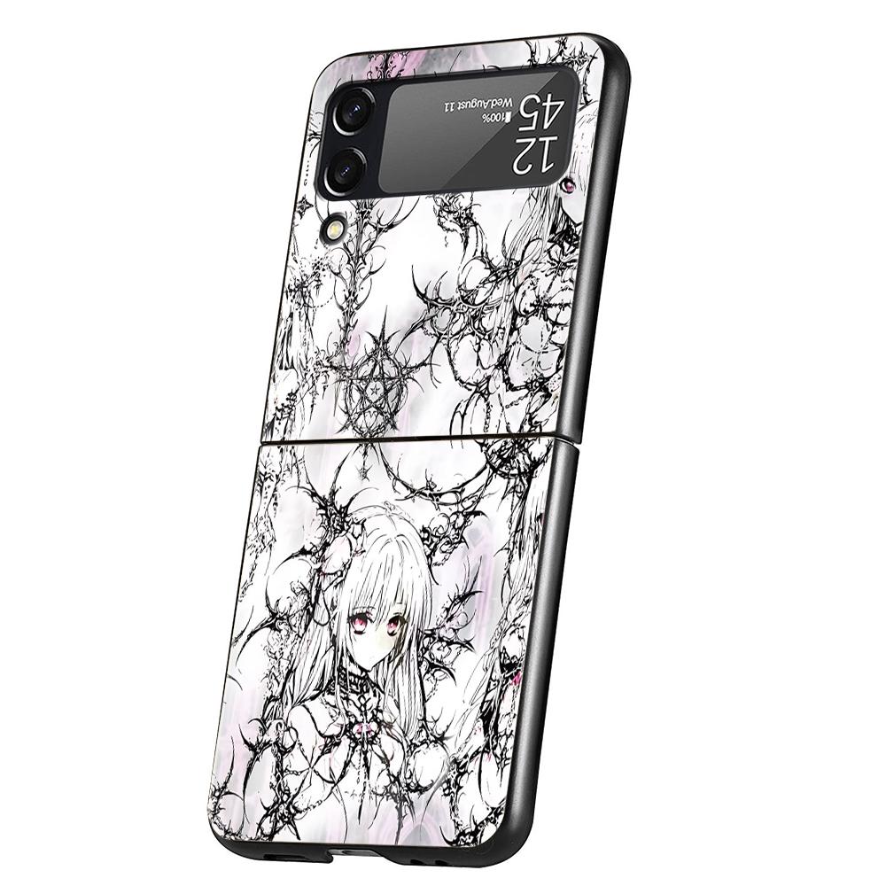 Cyber Sigil Kreuzlinie Harte PC Handyhülle Für Samsung Galaxy Z Flip 7 6 5 4 Schwarze Hülle Für Galaxy Z Flip 3 Faltbare Capas Taschen