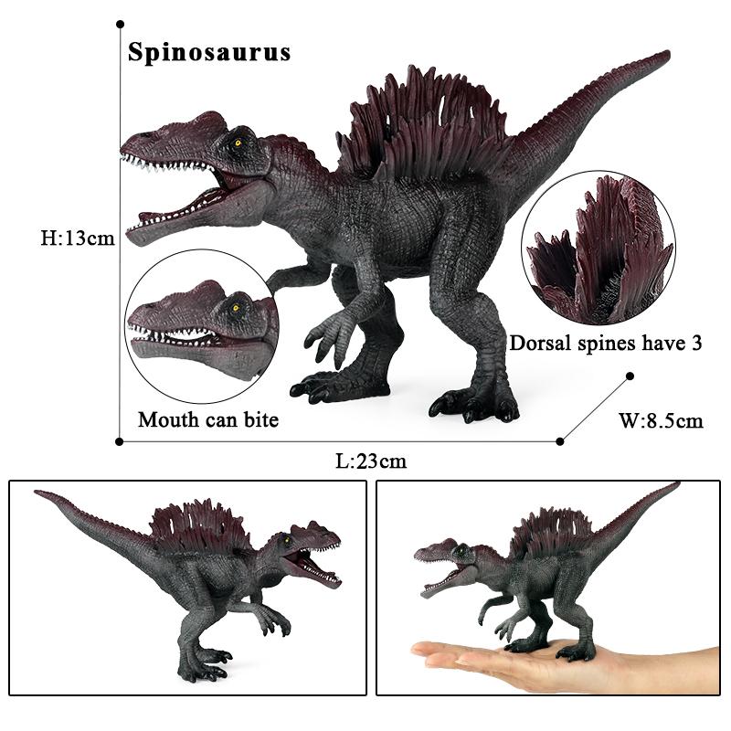 Oenux Neuer Jura-Dinosaurier Spielzeug Spinosaurus Actionfiguren Offenes Maul Tyrannosaurus Tiermodell Sammlung Kinderspielzeug Geschenk