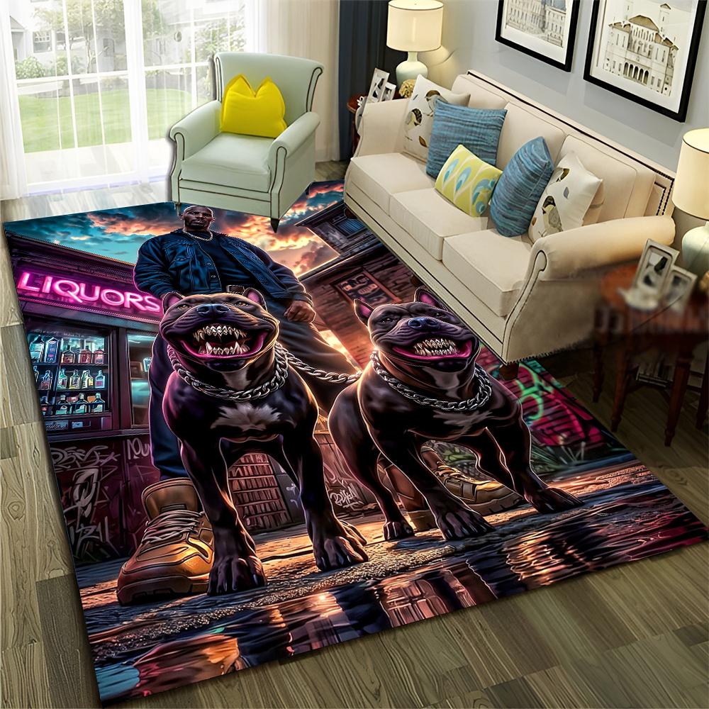 3D Top Rapper Legend Star Art Cartoon Hip Hop Rug for Bedroom Living Room Sofa Home Doormat Decor,large Play Non-slip Floor Mat