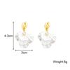 White Acrylic Petals Pendants Hanging Earrings for Women Lovely Multi-layers Flower Dangle Earrings New In Fashion Jewelry