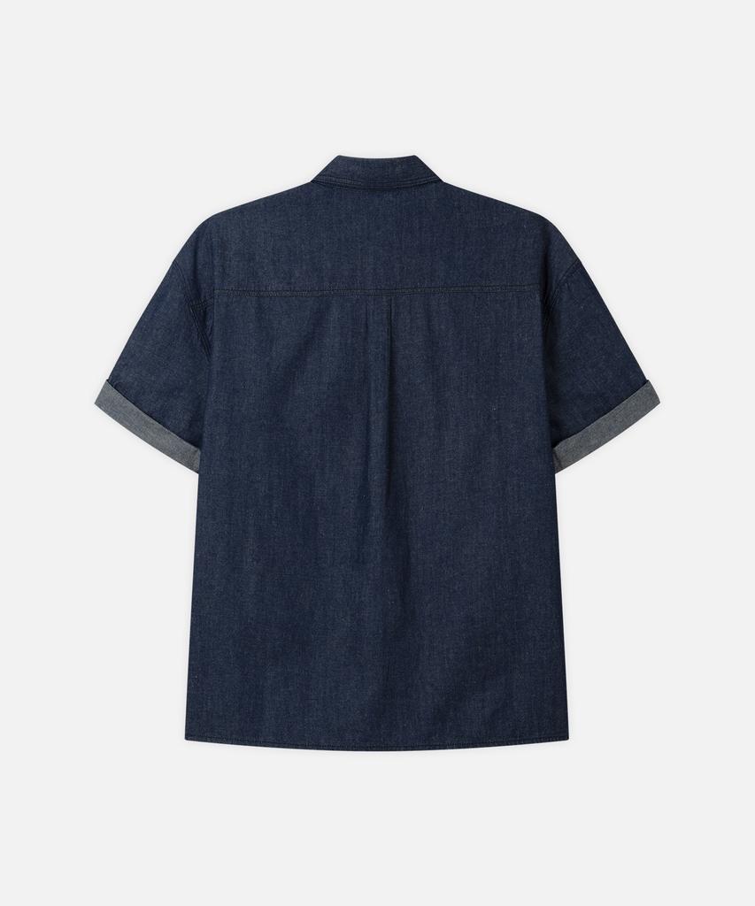 DRAW FIT [Genflox X Drawfit] Linen Denim Roll-Up Shirt [3 Colors]