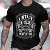 40th Birthday T-shirts Vintage 1984 Aged To Perfection Tshirts 20th_30th_50th_60th_70th_80 Tees Unisex Tops Born In 1984 Gift
