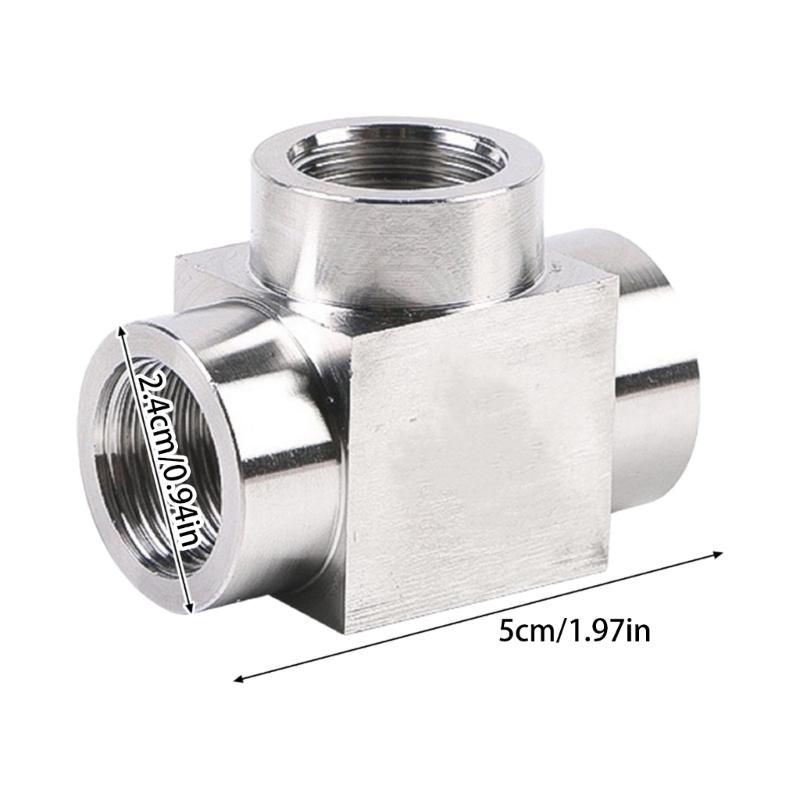 2 Stuks Hoge Druk Pijpfitting Adapter Vervanging Roestvrij Staal T-Type T-stukken Connector voor Thuis Industrieel Gebruik