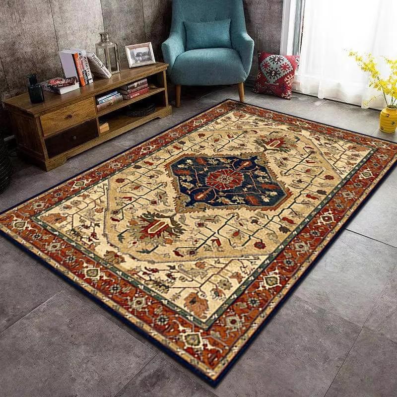 American Retro Persian Bohemia Carpet Large Area Non-Slip Living Room Bedroom Study Cloakroom Floor Mat Home Decoration