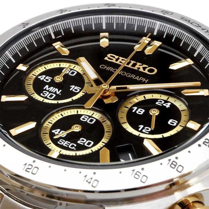 Seiko Chronograph Quartz Watch Men's SBTR015 Black & Gold