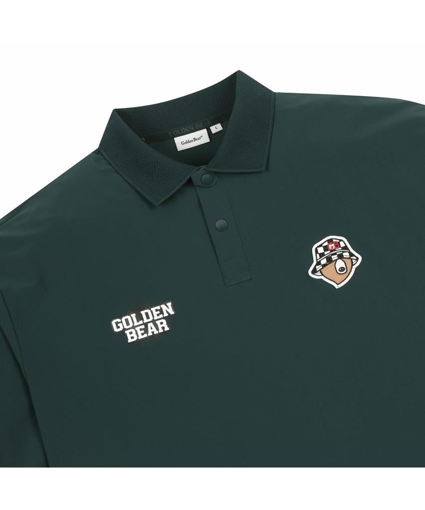 Goldeunbeeo (M) Checker Board Patterned Logo Collar T-Shirt G4Tam26411Grx