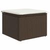 Garden Sofa Set with Cushions 9 Pcs Brown Poly Rattan
