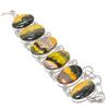 Brățară Handmade din Argint Sterling 925 cu Jasp Bumble Bee 7-8" C6Y80