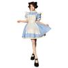 Costum Drăguț de Cameristă cu Dantelă Scurt Albastru și Include Șorț și Cosplay Perfect pentru Fotografie și Mai Mult [ChicFlow] Set, Mâneci, Volane, Alb, Bandă de Păr, Uniformă,