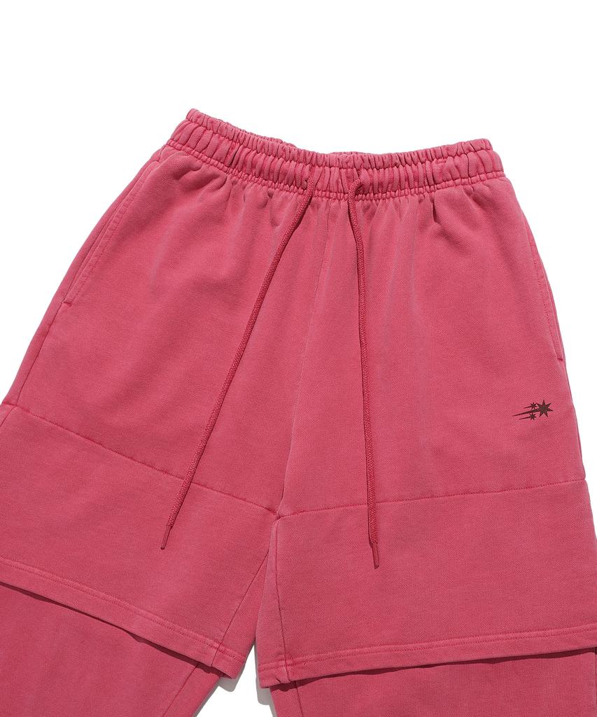 NICEGHOSTCLUB Pigment Layered Sweat Pants_Red(Ng2Esupa01A)