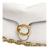 Coach Chain Tabby 26 Classic Logo Hardware Magnetic Closure Leather Shoulder Bag Medium Women Shoulder Bag Chalk-White CY919-B4HA