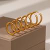 High-End Titanium Steel Hoop Earrings: Luxurious, Simple, Round Fashion Jewelry for Women