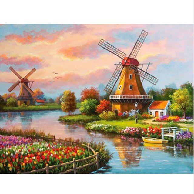 DIY 5D Diamond Painting Flower Full Round Drill Cross Stitch Kits Diamond Embroidery