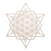 Cut Wood Wall Art Home Decor Home Wall Decor Wooden Wall Sign Flower of Life Shape Slice Wood Base Flower Of Life Energy Mat