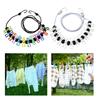 Pack Of 2 Portable Travel Clotheslines With Clip And Nonslip Hook Flexible Drying Cord For Camping Laundry Drying