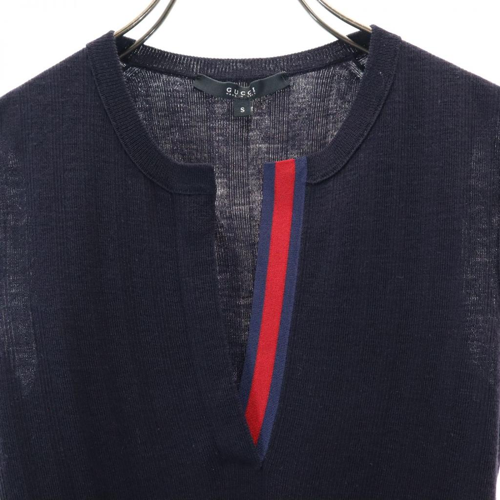 Gucci Made In Italy Wool Best S Navy Women Used