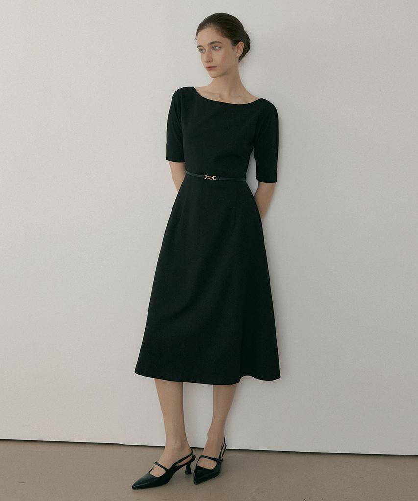 Riorg Mor Boat Neck Classic Flare Ops Black