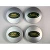 Set van 4 Zilver & Groene Land Rover lichtmetalen wielkappen 63mm