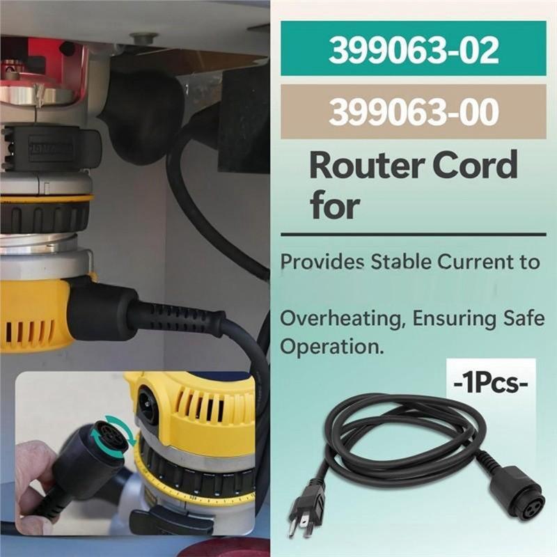 A74E-Router Cord Extra Battery Cable Router Cord Compatible With DW618 DW616 Router US Plug