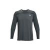 Trainings T-Shirt mit Rundhalsausschnitt und langen Ärmeln für Herren Oberteile Grau 1361136-012