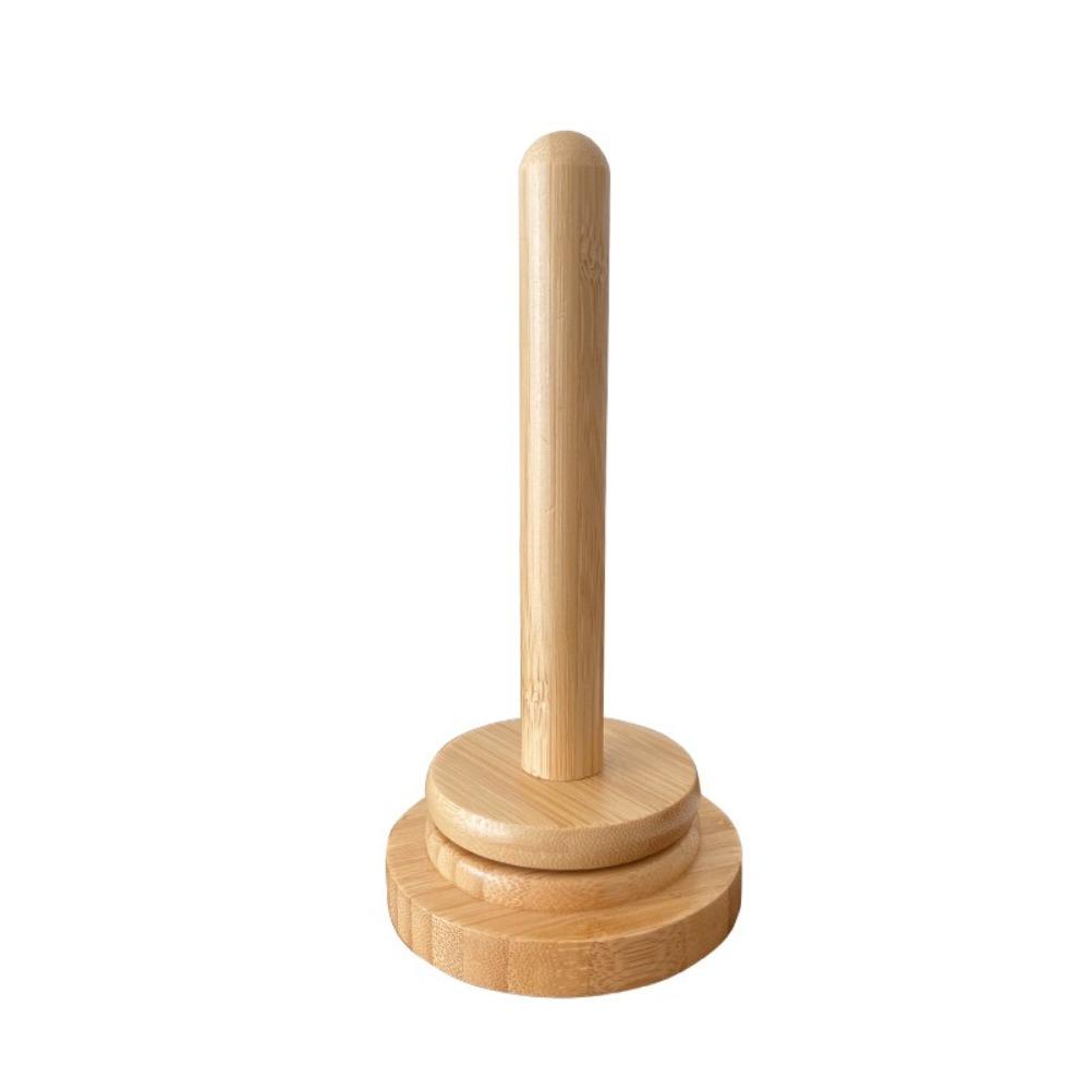 Detachable Base Wooden Yarn Holder Manual Dispenser Handmade Craft Yarn Spool Organizer Vertical Rotating Yarn Winder