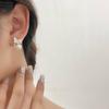 White Pearl Zircon Butterfly Earrings – Elegant French Fashion, All-Match, Fairy-Inspired, Small Literary Design