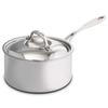 RUSTELA Commercial Stainless Steel Saucepan with Induction Dishwasher Safe Lid, 18cm, 2.5L Capacity, Three-Layer Construction, Compatible,