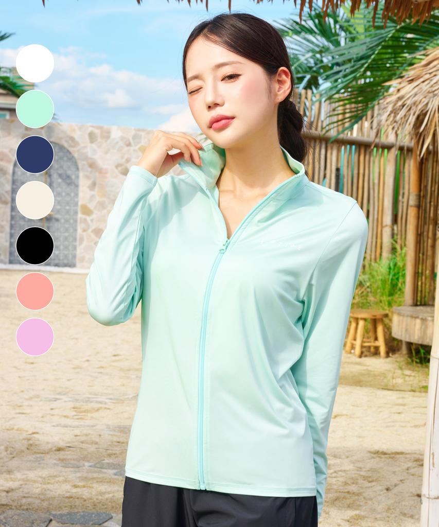 Helingbon Wonder Women'S Multi Active Rash Guard Zip-Up (9 Colors) / Rc903W (B Type)