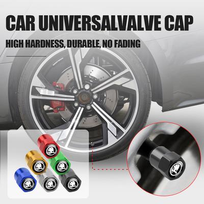 4PCS Car Emblem Tire Valve Covers Dust Caps For S VRS VII Octavia Superb A5 A7 3 Kodiaq Fabia Rapid Kamiq Yeti Karop Scala Fxdj44