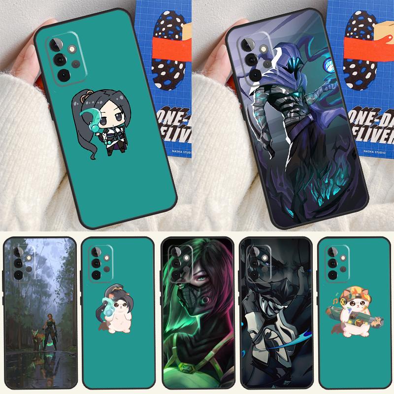 V-Valorant For Samsung Galaxy A55 A35 A15 A54 A34 A14 A53 A33 A13 A05 A06 A16 A22 A32 A52 Phone Case
