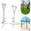 Volleyball Training Iron Net Frame,Blue/Red Volleyball Training Equipment Adjustable Height and Angle for Indoor and Outdoor