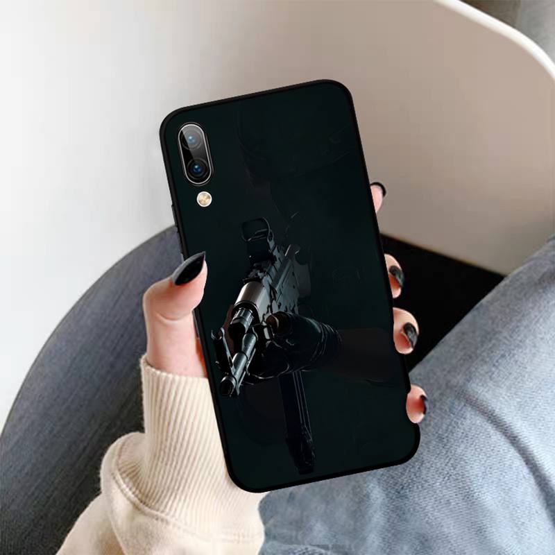 Gun and Bullet Phone Case for Vivo Y91C Y11 17 19 17 67 81 Oppo A9 2020 Realme C3