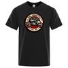 Men's Full Throttle Cafe Racer Rockabilly Biker Print T-Shirt Short Sleeve Casual T-Shirt Loose Cotton T-Shirt Summer Loose Tops