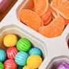 4 Pcs Snack Boxes with 4 Compartments Reusable Easy-Open Lid Snack Containers for Kids Adults Stackable Food Storage Containers for School Home Travel