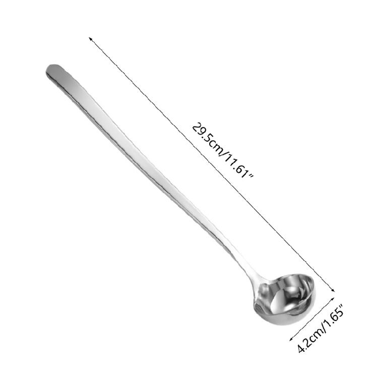 Stainsless Steels Dessert  Spoon Coffee Spoon Long Handle Stirring Spoons