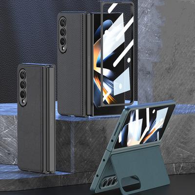 Magnet Läderhållare Fodral För Samsung Galaxy Z Fold 4 5g Telefonskal Hårt 360 Fullt Skydd Främre Film Fodral För Z Fold4