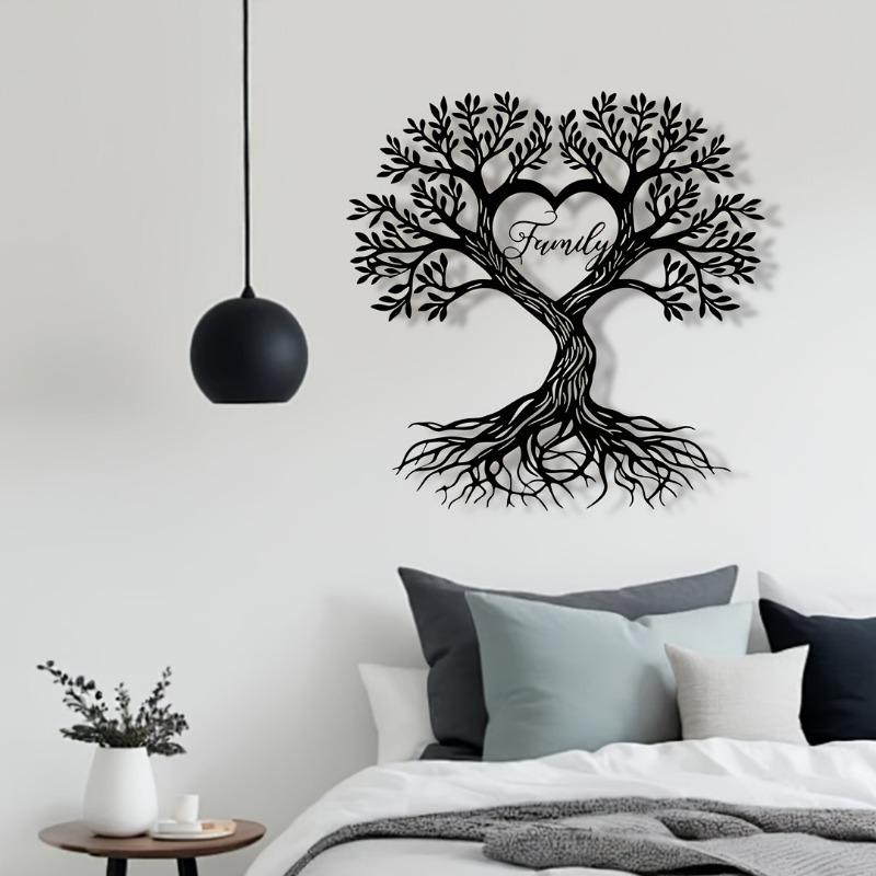 1 pièce Arbre d'amour créatif en plastique, décoration murale artistique, décoration murale simple et moderne, décoration de maison romantique