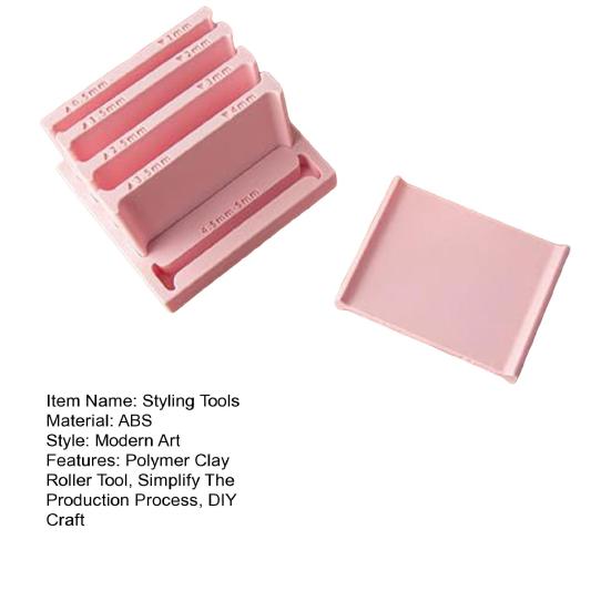 Polymer Clay Roller Tool Set Thickness Clay Rolling Guide Making Smooth Clay Crafting Tool for Jewelry Pottery Crafting