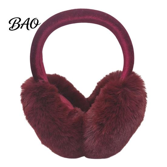 Thick Long Velvet Ear Warmer Women's Winter Muffs, Soft Faux Rabbit Fur Warmers for Breathable Thermal Muffs Sports Commuting, Plush Fluffy