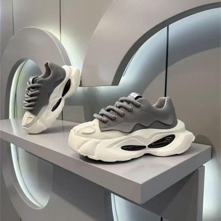 Men's Shoes Spring New Thick-soled Versatile Niche Fashion Casual Youth Sports Height-increasing Shoes Men
